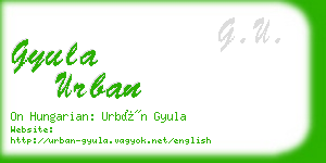 gyula urban business card